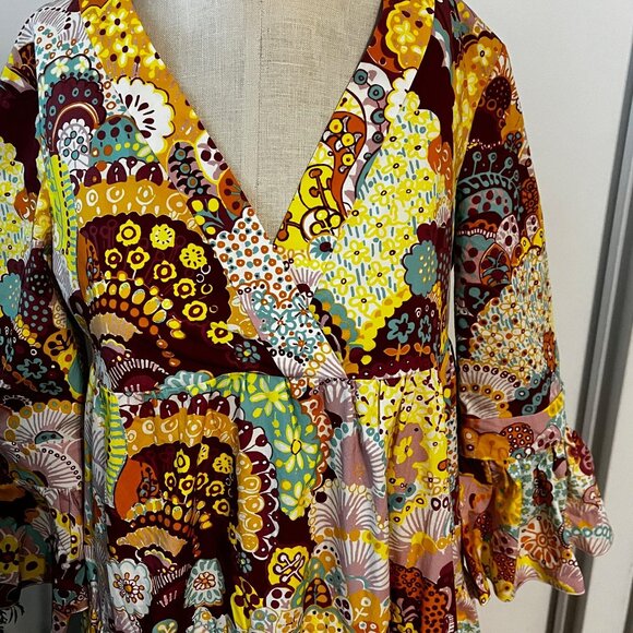 LA DOUBLEJ Jennifer Jane Holi Floral-Print Tiered Poplin Midi Dress - Picture 4 of 12